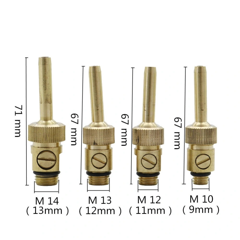 Adjustable Brass Water Curtain Waterline with Valve Fountain Nozzle 1/4" M10 M12 M14 Male Thread Garden Landscaping Fountain